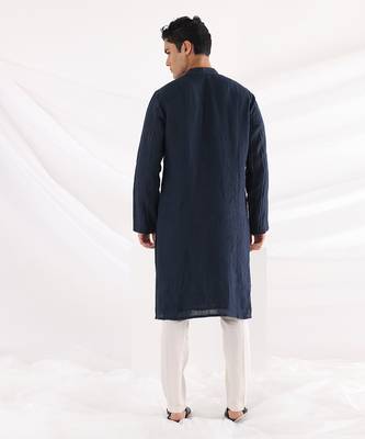 Black Azure Zigzag Kurta Set 3