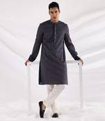 Midnight Blue Threadwork Kurta Set