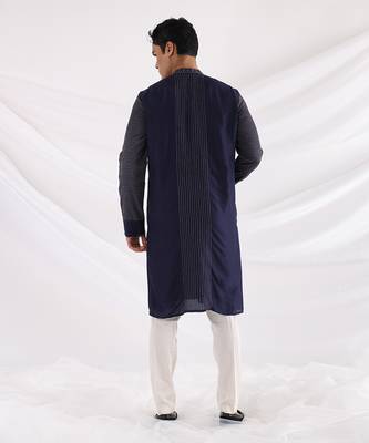 Midnight Blue Threadwork Kurta Set 3