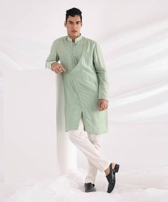 Green Vern Embroidered Kurta Set 1