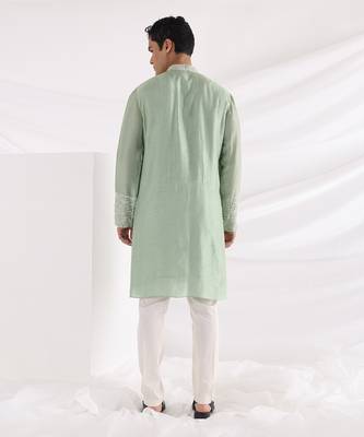 Green Vern Embroidered Kurta Set 3