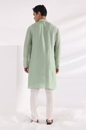 Green Vern Embroidered Kurta Set