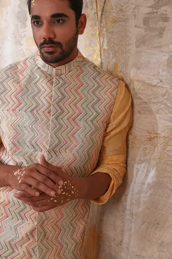 Multicolor Jashn Nehru Jacket Set