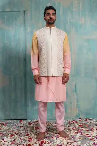 Multicolor Kiyansh Nehru Jacket Set
