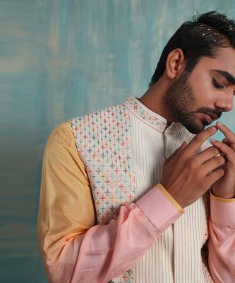 Multicolor Kiyansh Nehru Jacket Set 3