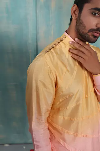 Multicolor Kiyansh Nehru Jacket Set