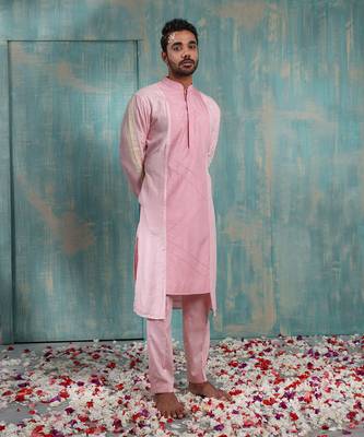 Salmon Pink Manik Kurta Set 1