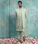 Pista Green Kavan Nehru Jacket Set
