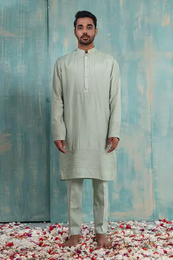 Pista Green Kavan Nehru Jacket Set