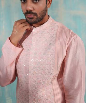 Pink Aadvay Nehru Jacket Set 3
