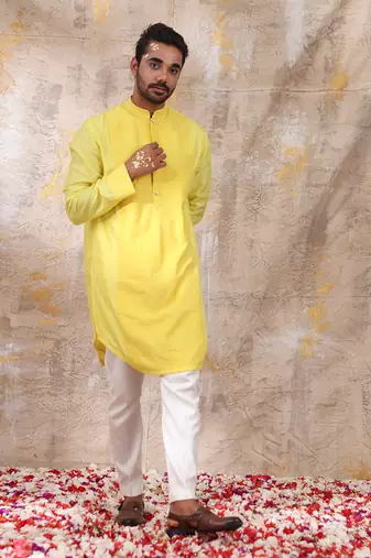 Canary Yellow Vivaan Kurta Set