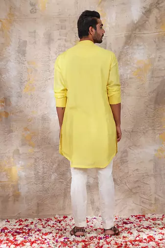 Yellow Dyutit Nehru Jacket Set