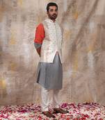Multicolor Khetan Nehru Jacket Set