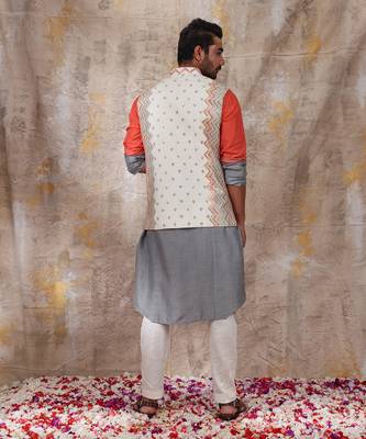Multicolor Khetan Nehru Jacket Set 3