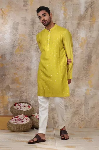 Avocado Green Ogan Kurta Set