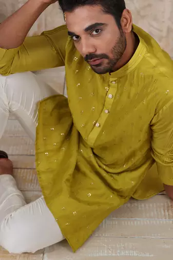 Avocado Green Ogan Kurta Set