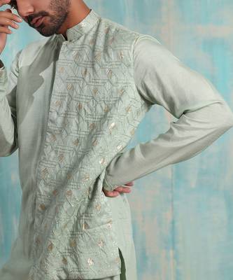 Pista Green Samant Kurta Set 3