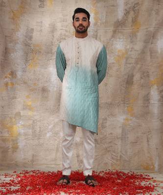 Turquoise Kalol Kurta Set 1