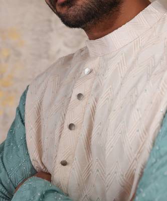 Turquoise Kalol Kurta Set 3
