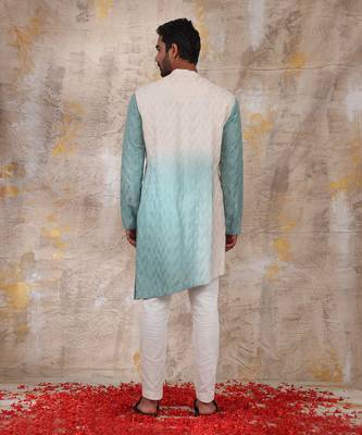 Turquoise Kalol Kurta Set 4