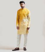 Ombre Yellow Embroidered Kurta Set
