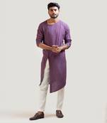 Plum Asymmetrical Kurta Set