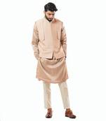 Powder Pink Embroidered Nehru Jacket