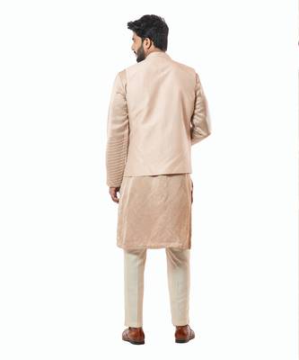 Powder Pink Embroidered Nehru Jacket 4