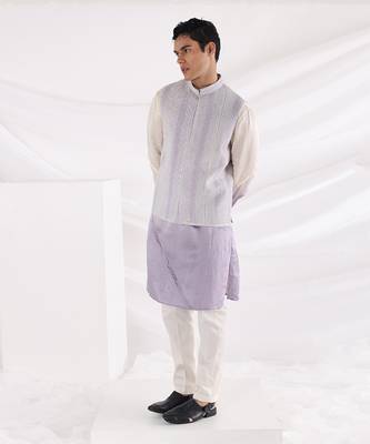 Lavender Dream Nehru Jacket 1