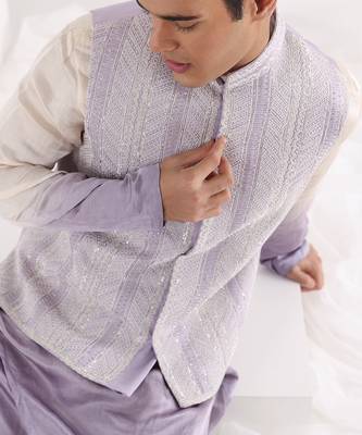Lavender Dream Nehru Jacket 4