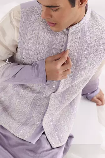 Lavender Dream Nehru Jacket