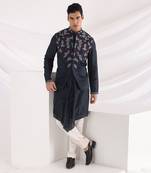 Midnight Blue Autumn Nehru Jacket