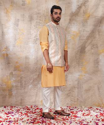 Multicolor Jashn Chevron Nehru Jacket 1