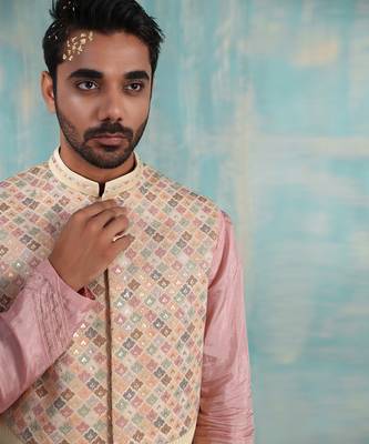 Beige Krtya Nehru Jacket 2