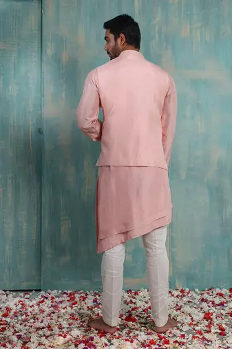 Shell Pink Aadvay Nehru Jacket