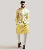 Yellow Mirror Work Nehru