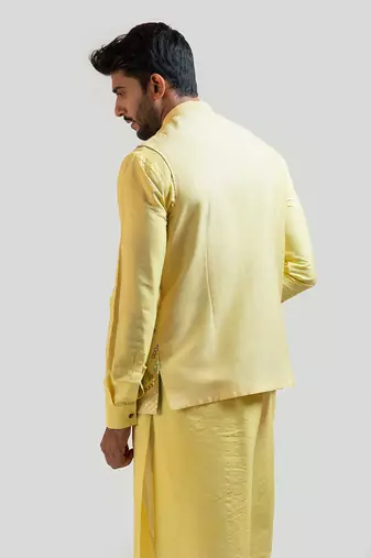 Yellow Mirror Work Nehru
