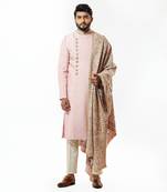 Onion Pink Embellished Sherwani Set