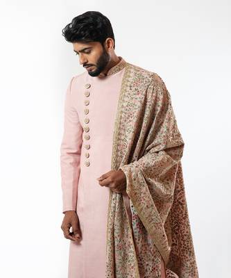 Onion Pink Embellished Sherwani Set 5