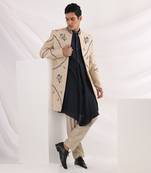Ivory Caelus Floral Embroidered Sherwani