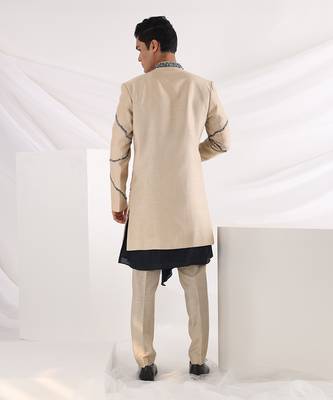 Ivory Caelus Floral Embroidered Sherwani 3