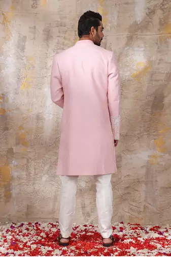 Blush Pink Arnit Embroidered Sherwani Set