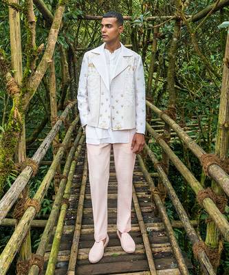 Powder Pink Erica Sinclair Biker  Jacket 1