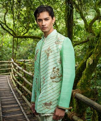 Ombre Green Vecna Zipper Jacket 2
