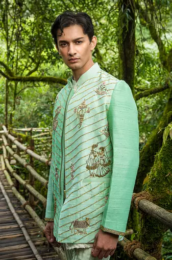 Ombre Green Vecna Zipper Jacket