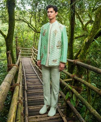 Ombre Green Vecna Zipper Jacket 3