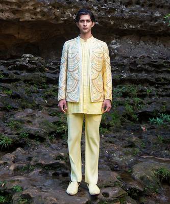 Yellow Argyle Jacket 1