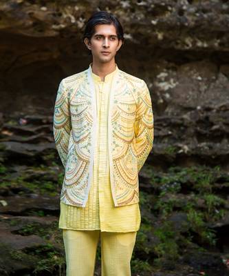 Yellow Argyle Jacket 2