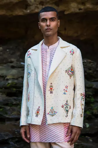 White Karen Biker Jacket