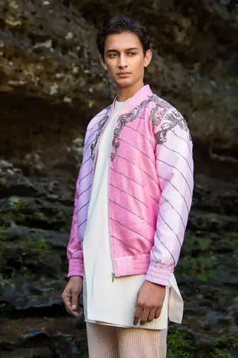 Pink Victor Bomber Jacket